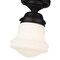 Z-Lite Vaughn 1 Light Flush Mount, Matte Black & Matte Opal 735F1-MB - alternate 3